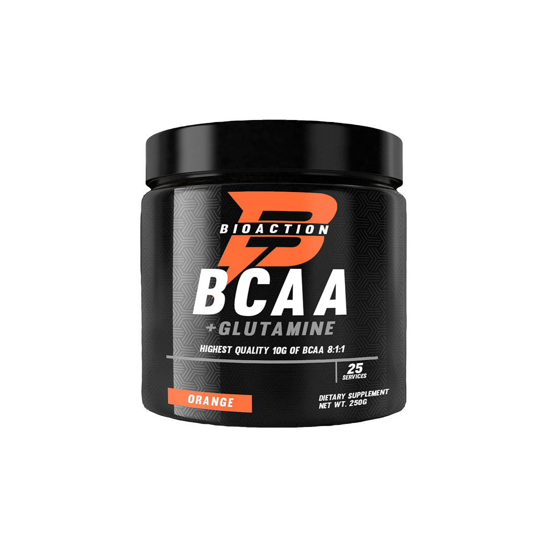 BCAA + GLUTAMINA 250G (Orange)- BIOACTION