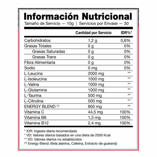 BCAA ENERGY 300G - IDN NUTRITION