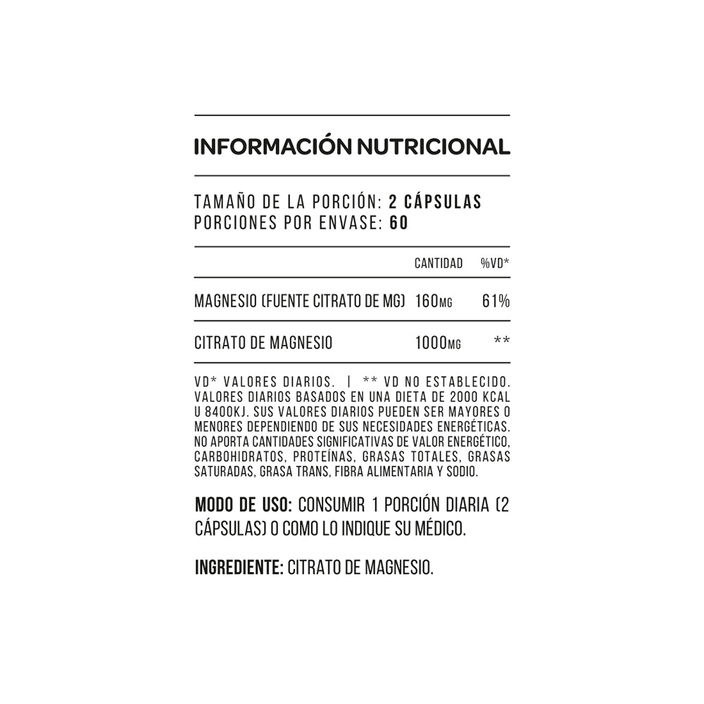 CITRATO DE MAGNESIO 60CAPS - STAR NUTRITION