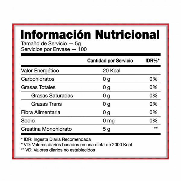 CREATINA 500G - IDN NUTRITION