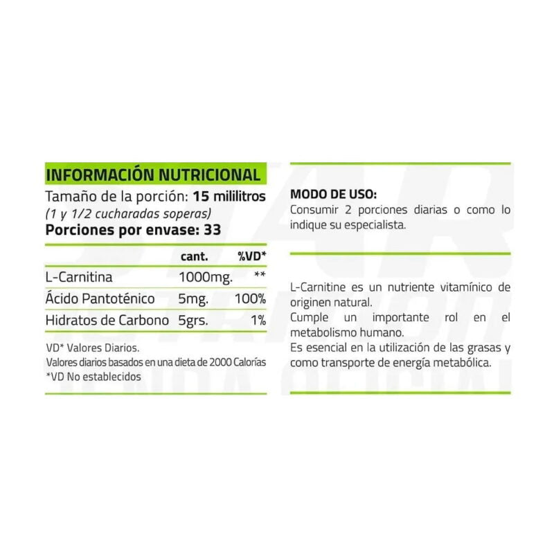L- CARNITINA LÍQUIDA 500ML - STAR NUTRITION