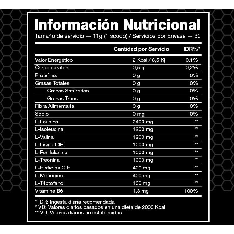 EAA 9 AMINOACIDOS ESENCIALES 330G - IDN NUTRITION