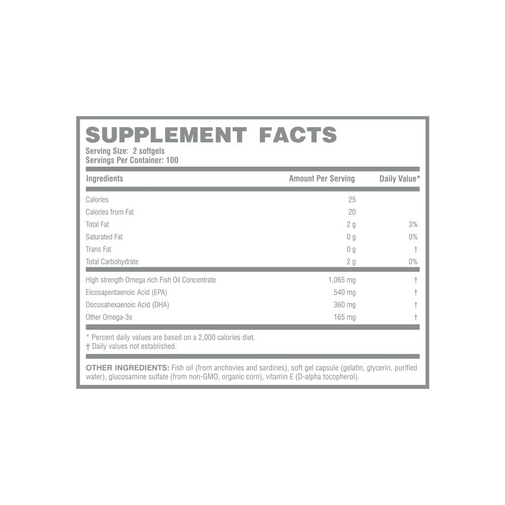 OMEGA 3 1000MG 200 CAPS - LANDERFIT