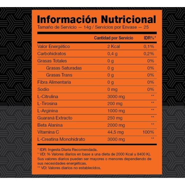 PRE WORKOUT 350g - BIOACTION