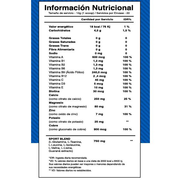 VITAMIN SPORTS 200G MULTIVITAMÍNICO - PHARMATHLETE