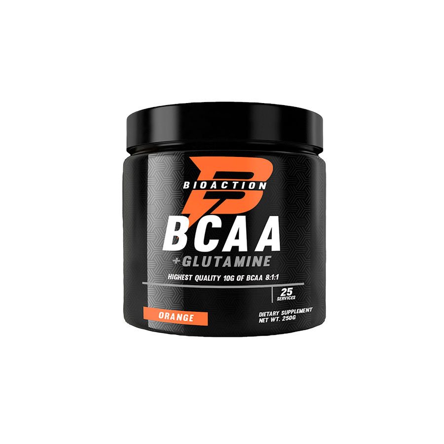 BCAA + GLUTAMINA 250G (Orange)- BIOACTION