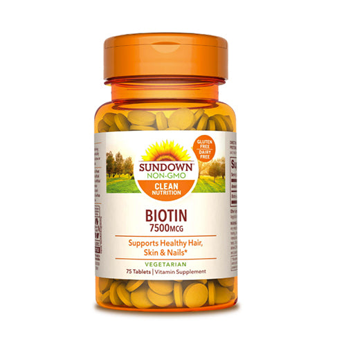 Biotin 7500 mcg (75 tabs) - Sundown
