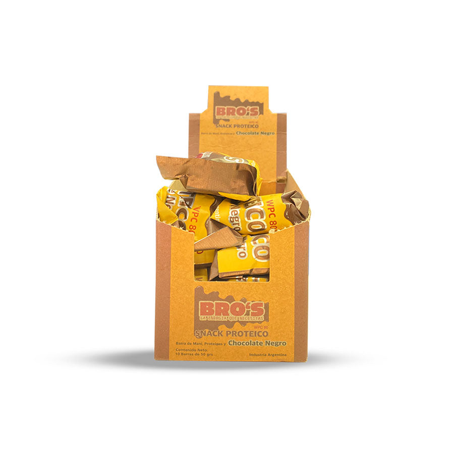 Barra Proteica 50gs Chocolate Negro (CAJA) - BRO'S