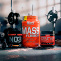 COMBO VOLUMEN Y FUERZA – MassFusion + NO3 + Creatina 300g