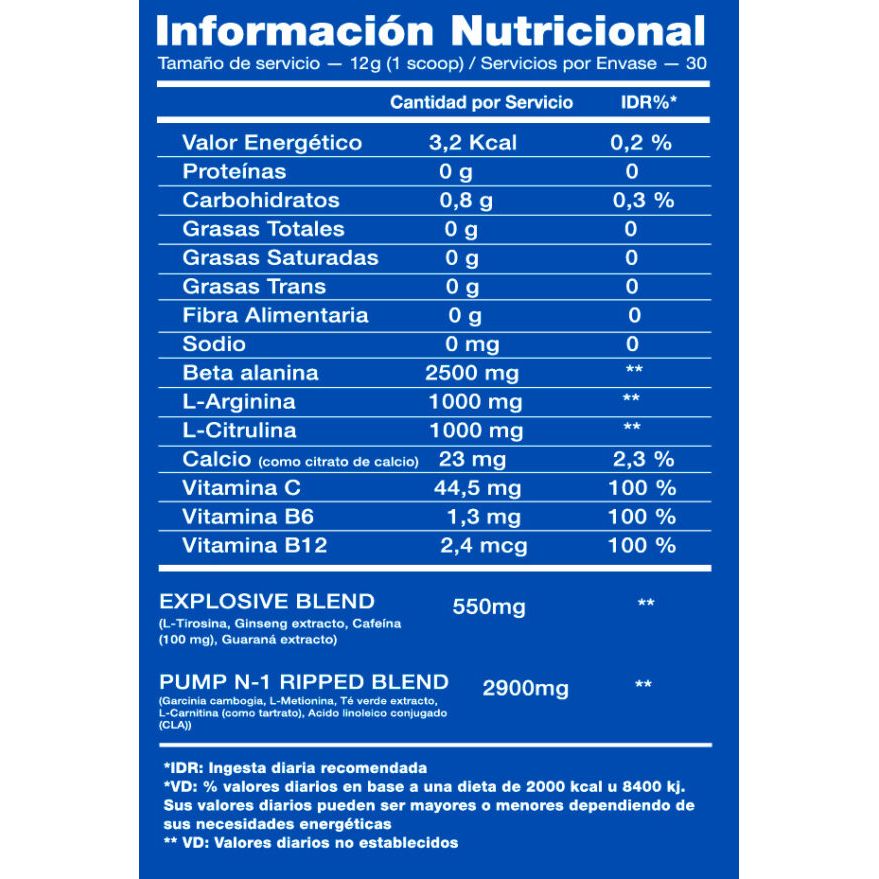 PUMP-N1 RIPPED PRE WORKOUT 360G - PHARMATHLETE